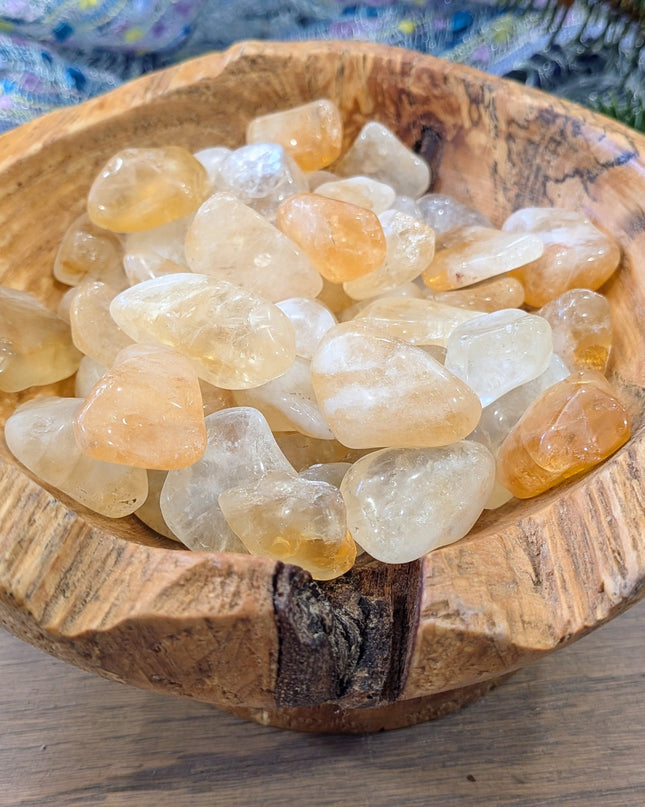 Yellow Citrine Tumbled Stones