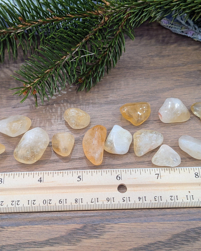 Yellow Citrine Tumbled Stones