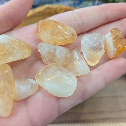Yellow Citrine Tumbled Stones