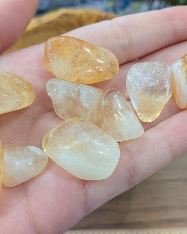 Yellow Citrine Tumbled Stones