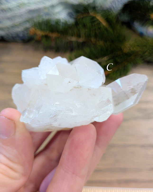 Clear, White Clear Quartz Clusters - Variant C