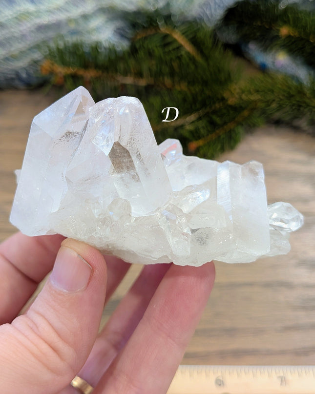 Clear, White Clear Quartz Clusters - Variant D