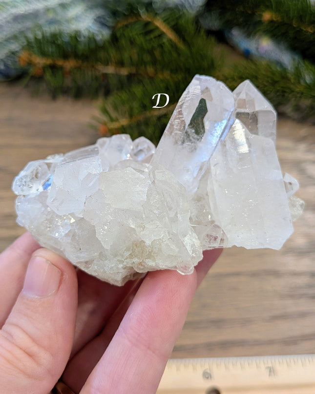 Clear, White Clear Quartz Clusters - Variant D