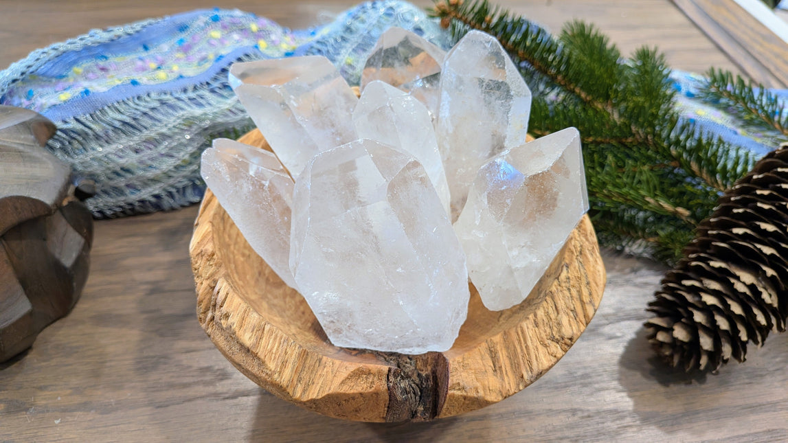 White, Clear Clear Quartz Points