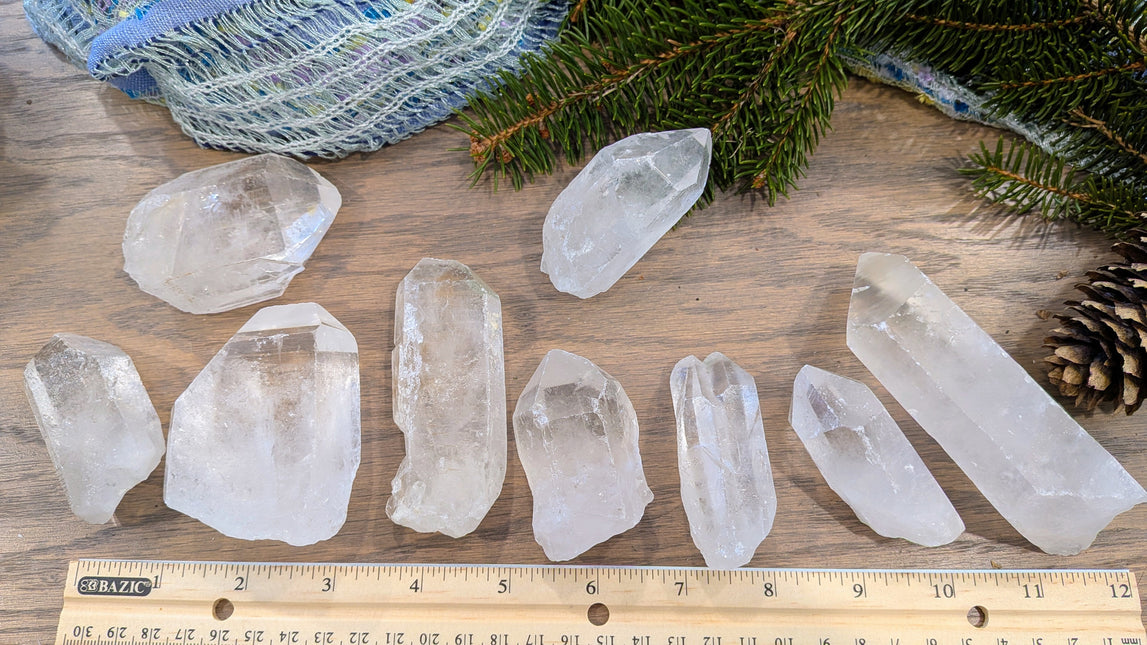 White, Clear Clear Quartz Points