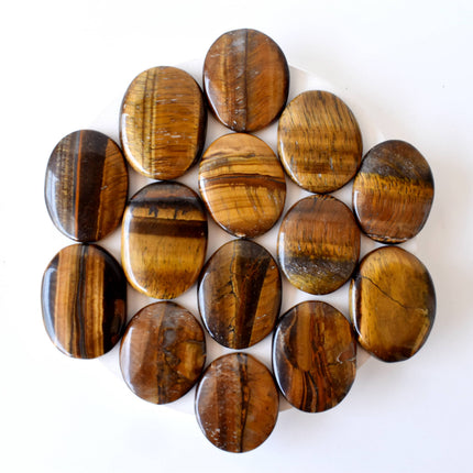 Tiger Eye Worry Stones | Pocket Crystal | Thumb Stone