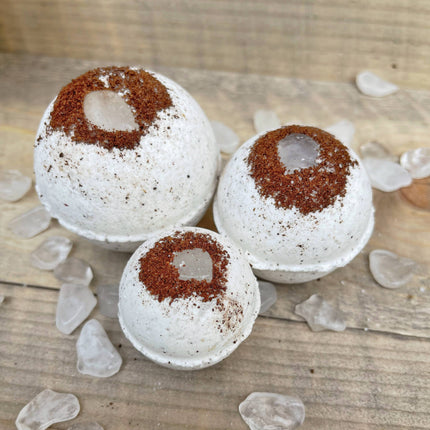 Crystal Quartz & Coffee Bath Bombs