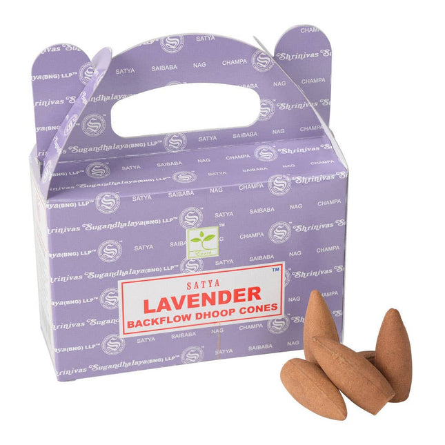 Satya Lavender Backflow Incense Cones | Peace & Calm