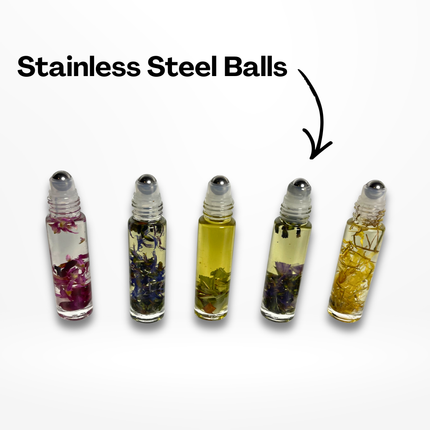 Crystal Infused Essential Oils Roll On with Botanicals