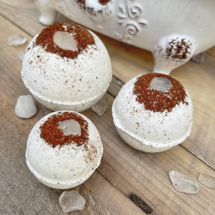 Crystal Quartz & Coffee Bath Bombs