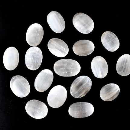 Selenite Worry Stones | Pocket Crystal | Thumb Stone