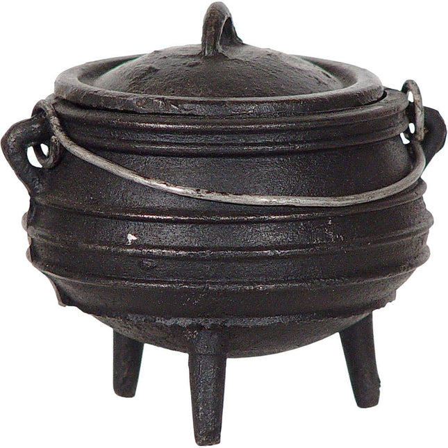 Cast Iron Striped Cauldron - Medium (5.5in)