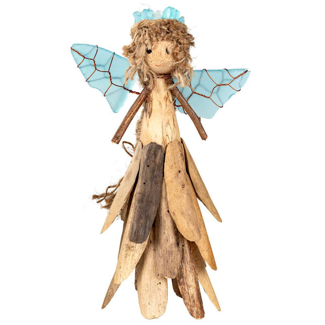 Driftwood & Sea Glass Fairy Figurine