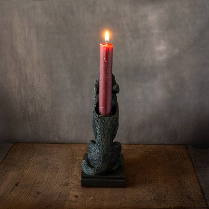 Howling Wolf Candleholder