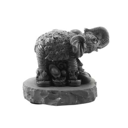 Shungite Figurine Elephant Medium Trunk Up