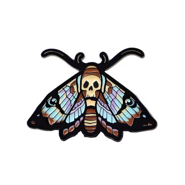 Enamel Pin, Skull Moth