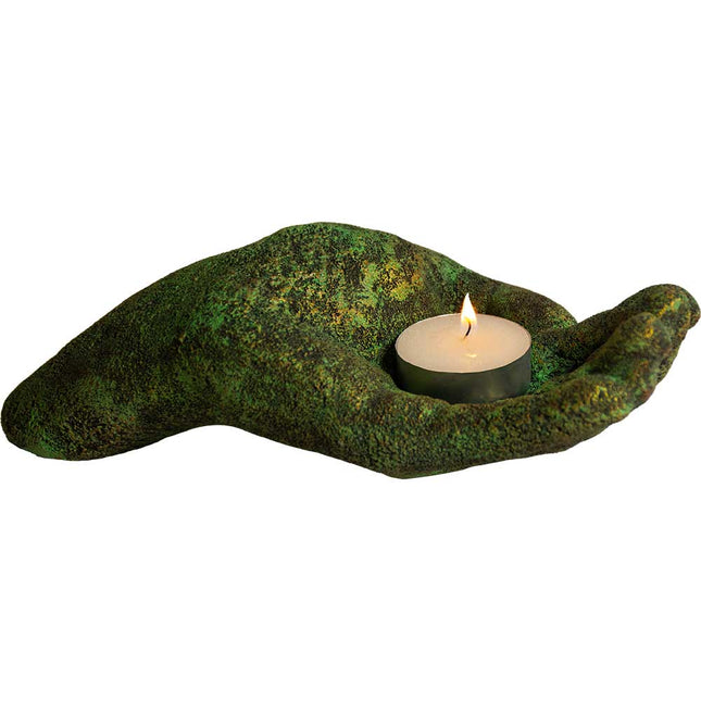 Volcanic Stone Offering Hand Tea Light Holder