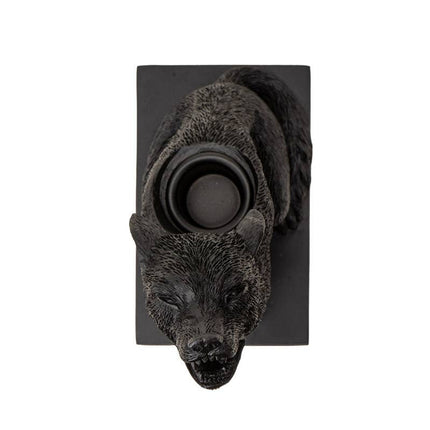 Howling Wolf Candleholder
