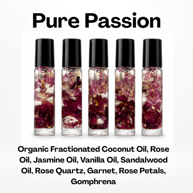 Crystal Infused Essential Oils Roll On with Botanicals