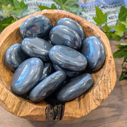 Grey Hematite Palm Stones