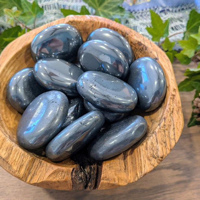 Grey Hematite Palm Stones