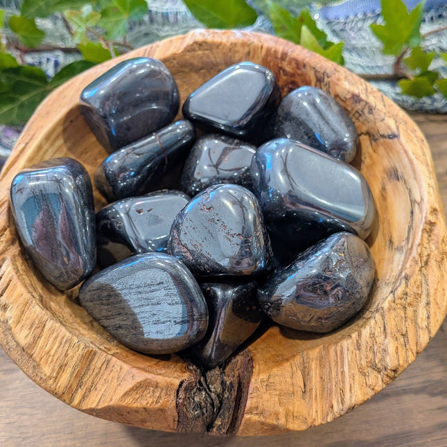 Grey Hematite Tumbled Stones