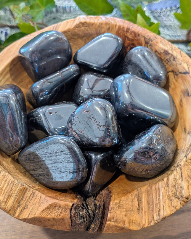 Grey Hematite Tumbled Stones