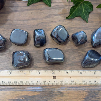 Grey Hematite Tumbled Stones