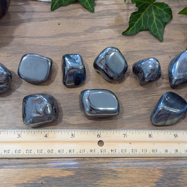 Grey Hematite Tumbled Stones