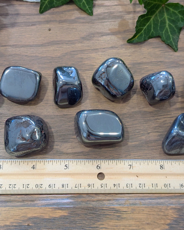 Grey Hematite Tumbled Stones