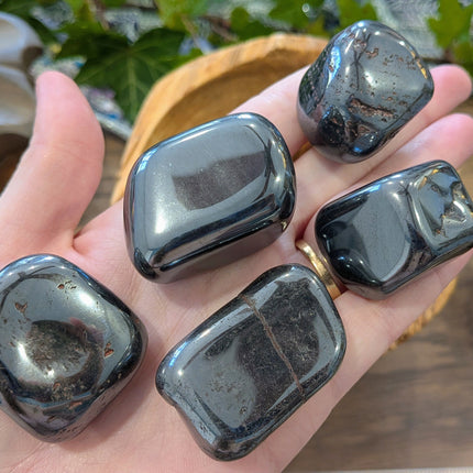 Grey Hematite Tumbled Stones