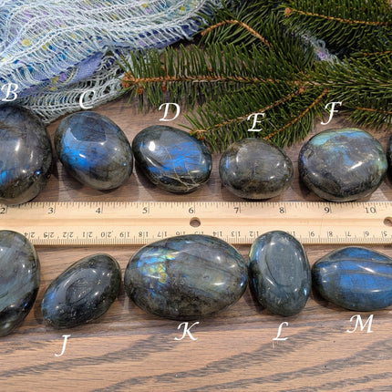 Blue, Green Labradorite Palm Stones