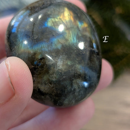 Blue, Green Labradorite Palm Stones - Variant E