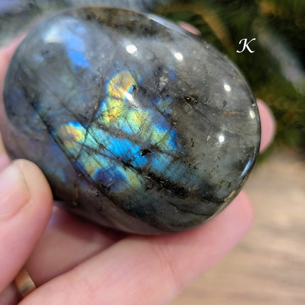 Blue, Green Labradorite Palm Stones - Variant K