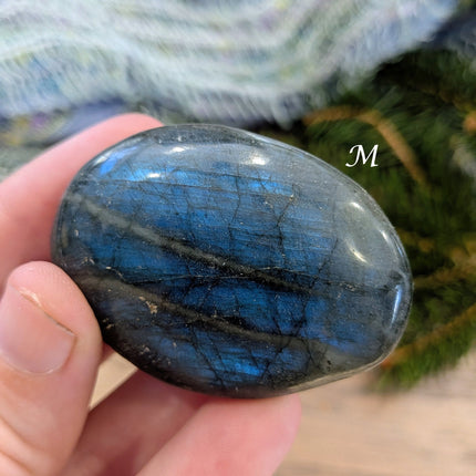 Blue, Green Labradorite Palm Stones - Variant M