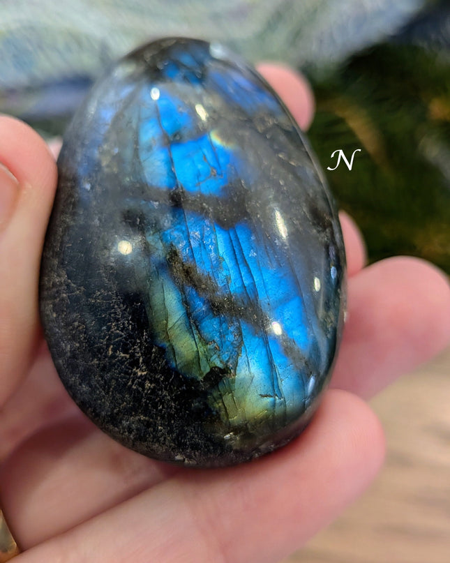 Blue, Green Labradorite Palm Stones - Variant N