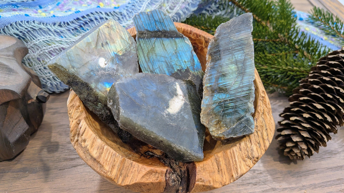 Blue, Green Labradorite Slabs 