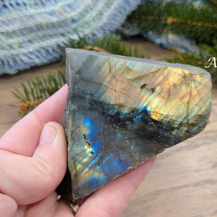 Blue, Green Labradorite Slabs  - Variant A