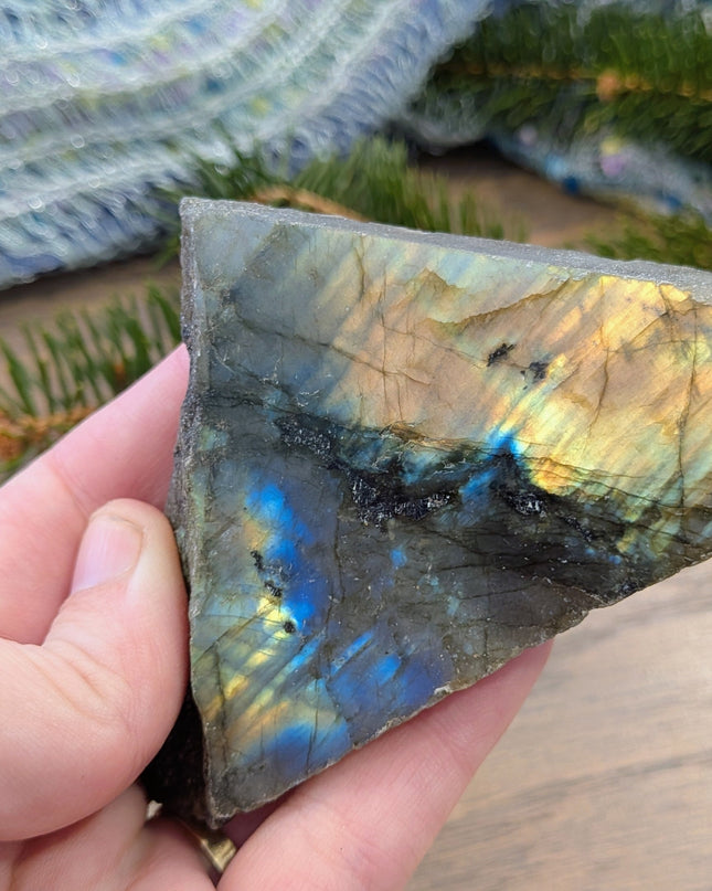 Blue, Green Labradorite Slabs  - Variant A