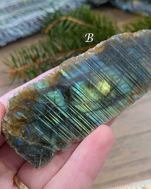 Blue, Green Labradorite Slabs  - Variant B