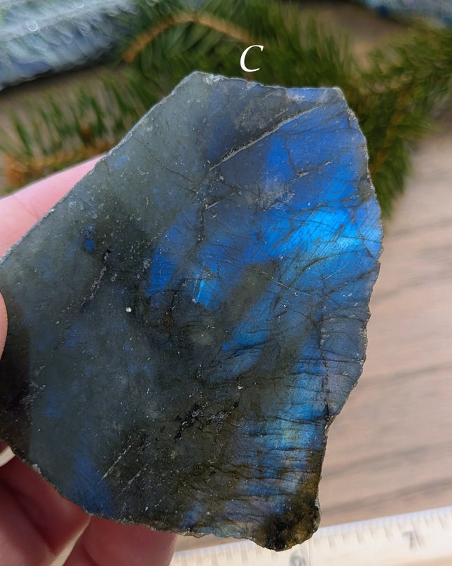 Blue, Green Labradorite Slabs  - Variant C