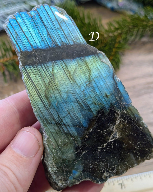 Blue, Green Labradorite Slabs  - Variant D
