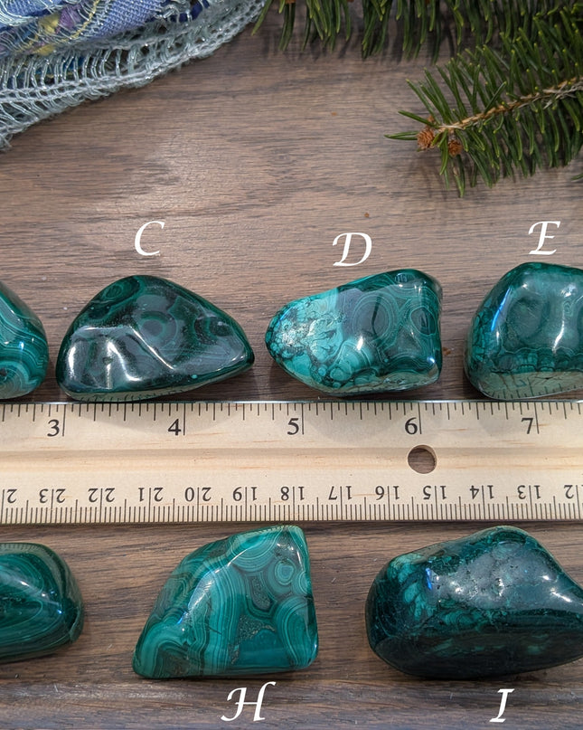 Green   Malachite Tumbled Stones