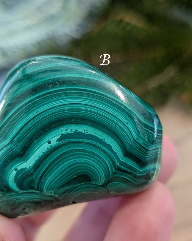 Green   Malachite Tumbled Stones - Variant B