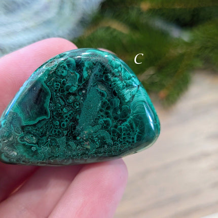 Green   Malachite Tumbled Stones - Variant C