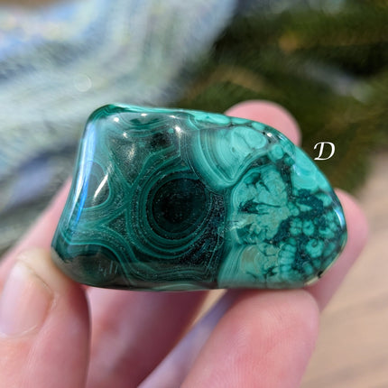 Green   Malachite Tumbled Stones - Variant D