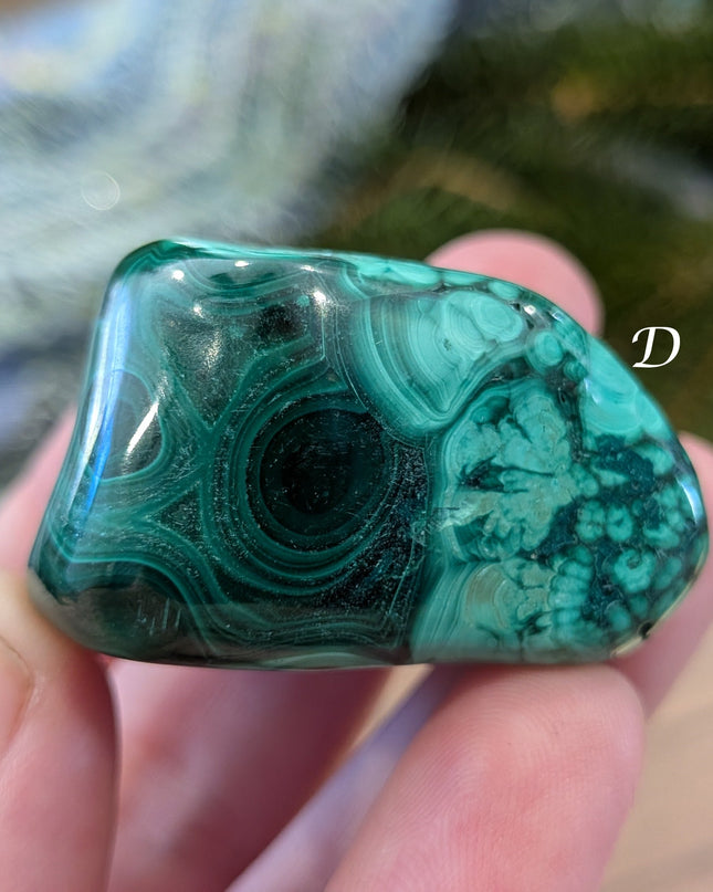 Green   Malachite Tumbled Stones - Variant D