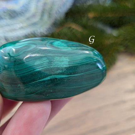 Green   Malachite Tumbled Stones - Variant G