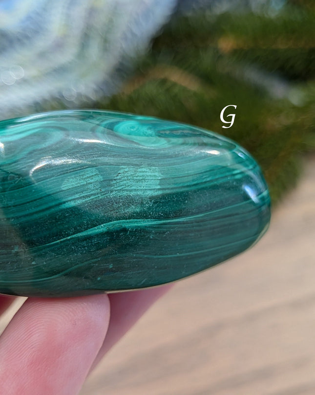 Green   Malachite Tumbled Stones - Variant G