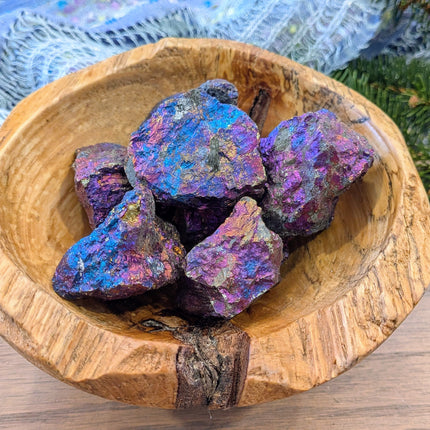 Blue, Purple, Green, Pink, Yellow Peacock Ore Rough Stone